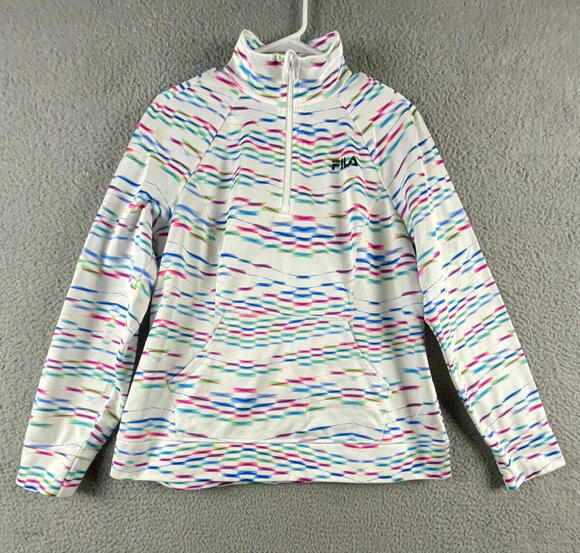 Fila Sweatshirt Womens Large 1/4 Zip Mock Neck Running Sport Shirt Top - Picture 1 of 9